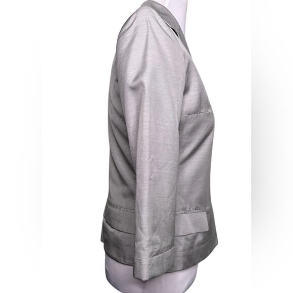 Narciso Rodriguez Womens Light Grey Made in Italy Silk Blazer - Picture 6 of 11